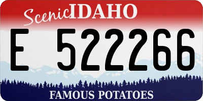 ID license plate E522266