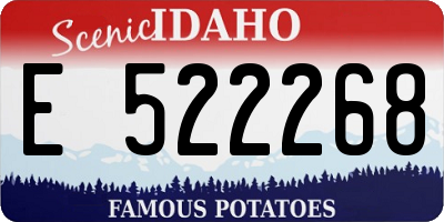 ID license plate E522268