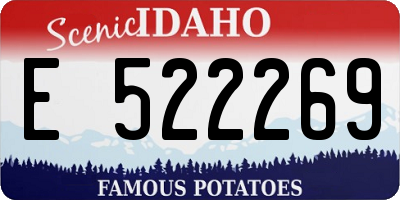 ID license plate E522269