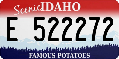 ID license plate E522272