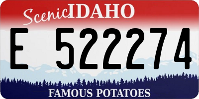 ID license plate E522274