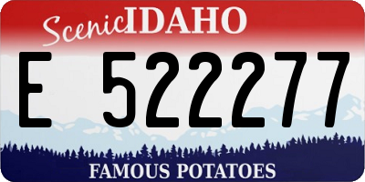 ID license plate E522277