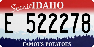 ID license plate E522278