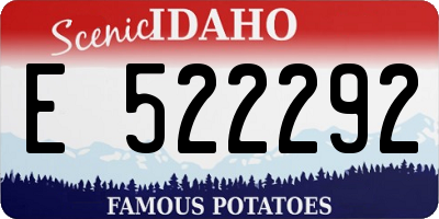 ID license plate E522292