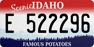 ID license plate E522296