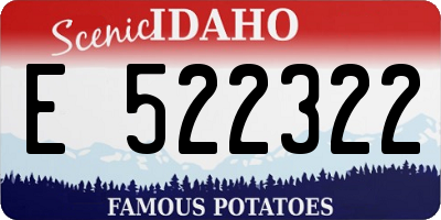 ID license plate E522322