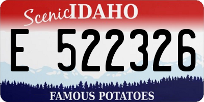 ID license plate E522326
