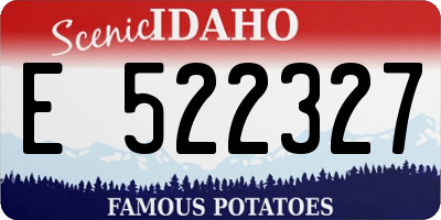 ID license plate E522327