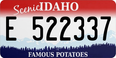 ID license plate E522337