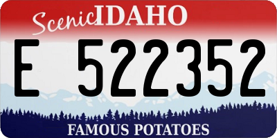 ID license plate E522352