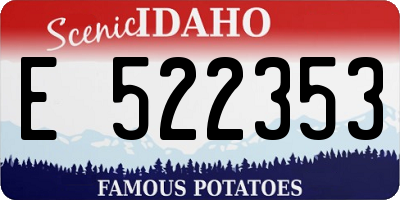 ID license plate E522353