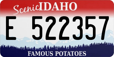 ID license plate E522357