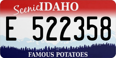 ID license plate E522358