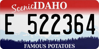 ID license plate E522364