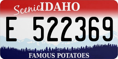 ID license plate E522369