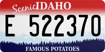 ID license plate E522370