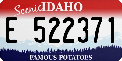 ID license plate E522371