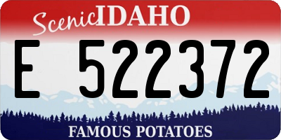 ID license plate E522372