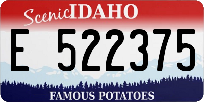 ID license plate E522375