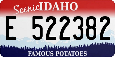 ID license plate E522382