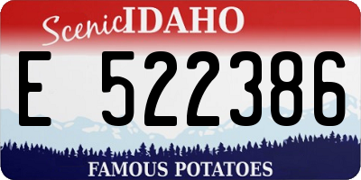ID license plate E522386