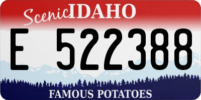ID license plate E522388