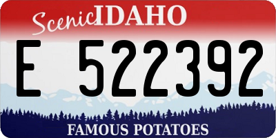 ID license plate E522392