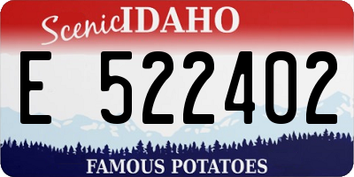 ID license plate E522402