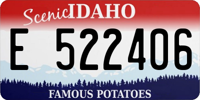 ID license plate E522406