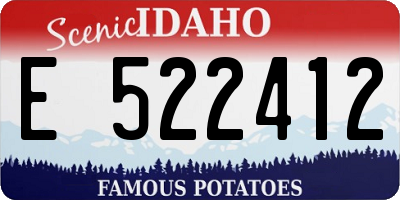 ID license plate E522412
