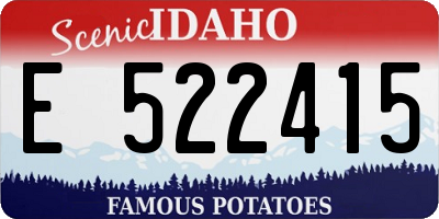 ID license plate E522415