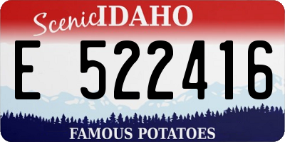 ID license plate E522416