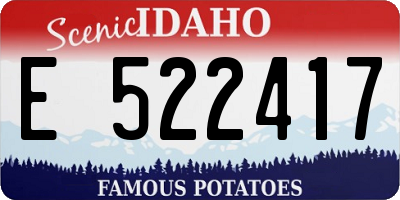 ID license plate E522417