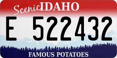ID license plate E522432