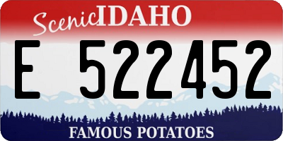 ID license plate E522452