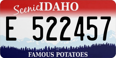 ID license plate E522457