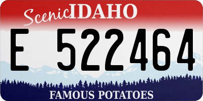 ID license plate E522464
