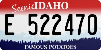 ID license plate E522470