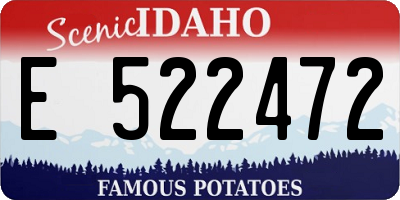 ID license plate E522472