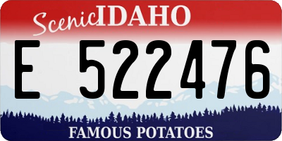 ID license plate E522476