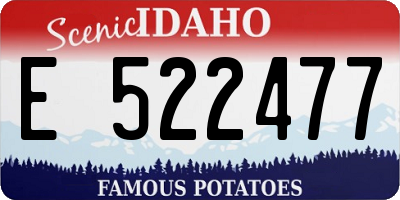 ID license plate E522477