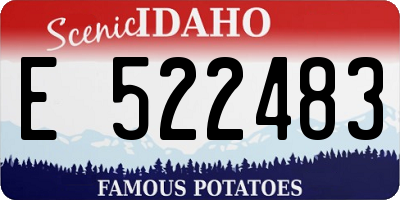 ID license plate E522483
