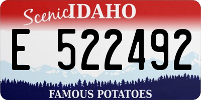ID license plate E522492