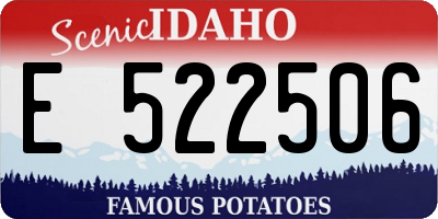 ID license plate E522506