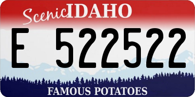 ID license plate E522522