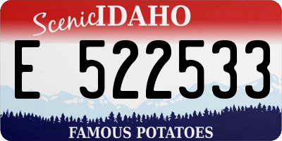 ID license plate E522533