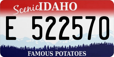 ID license plate E522570