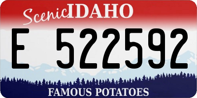 ID license plate E522592