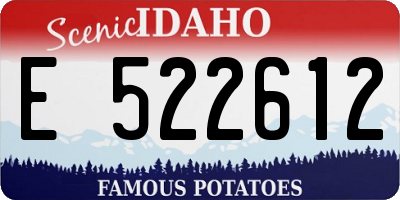 ID license plate E522612