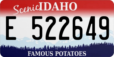 ID license plate E522649